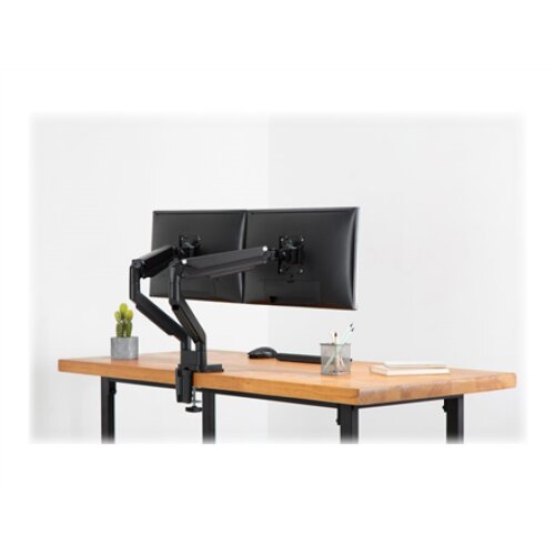 Digitus , Desk Mount , Universal Dual Monitor Mount with Gas Spring and Clamp Mount , Swivel, height adjustment, rotate , Black