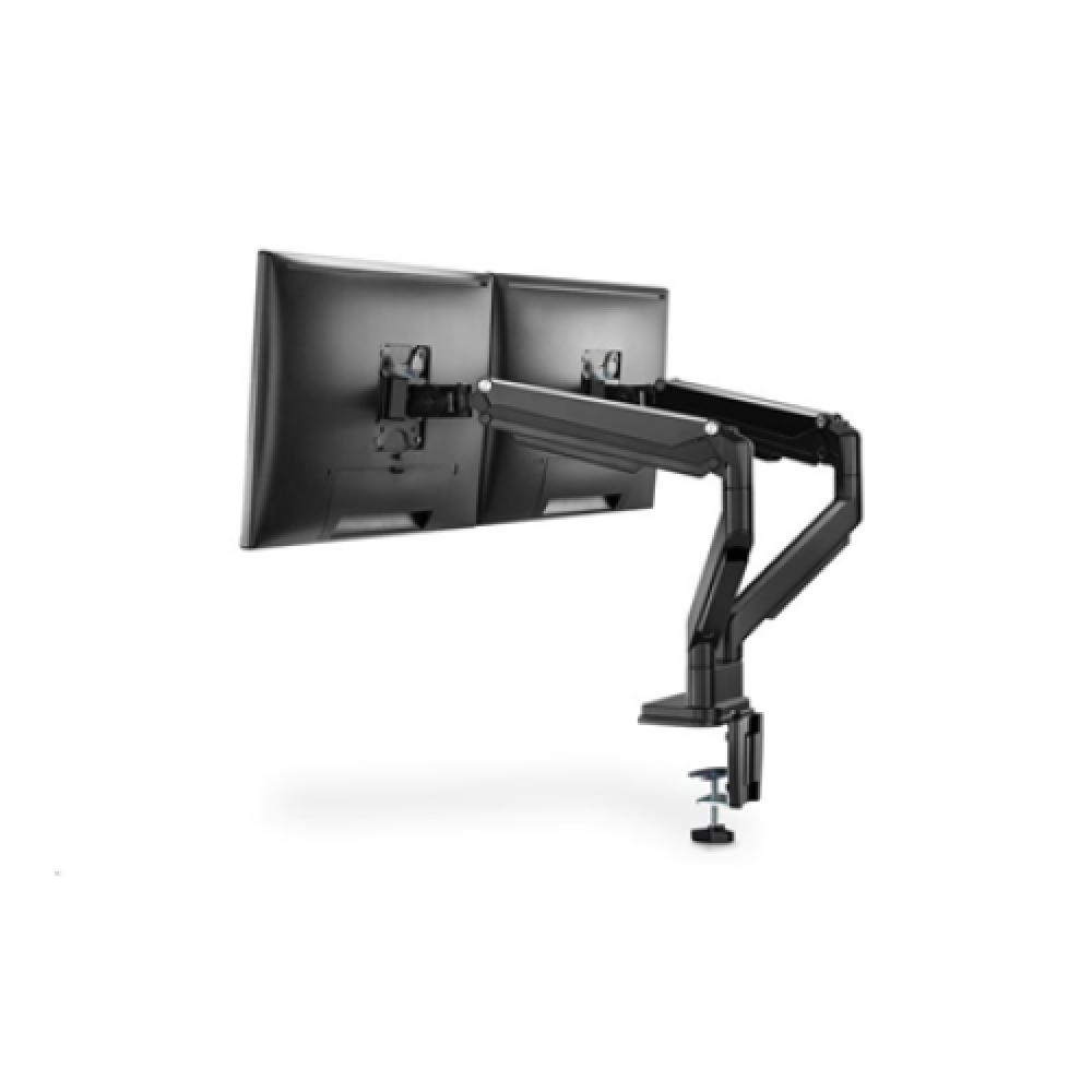 Digitus , Desk Mount , Universal Dual Monitor Mount with Gas Spring and Clamp Mount , Swivel, height adjustment, rotate , Black