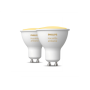 Hue WA 4.3W GU10, 2pcs pack , GU10 , 4.3 W , Warm White 2200-6500K , Bluetooth and Zigbee
