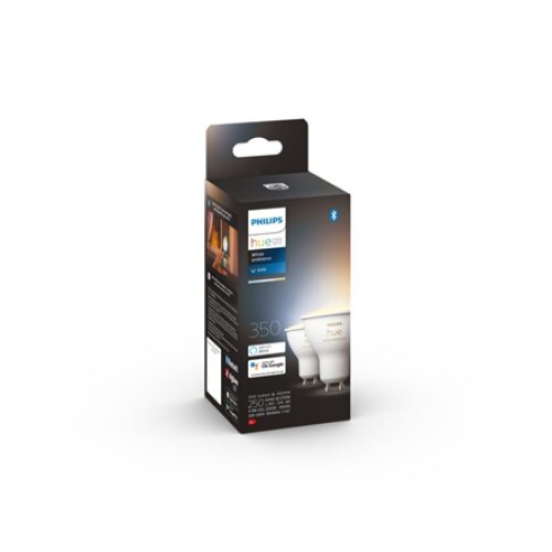 Hue WA 4.3W GU10, 2pcs pack , GU10 , 4.3 W , Warm White 2200-6500K , Bluetooth and Zigbee
