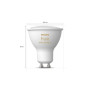 Hue WA 4.3W GU10, 2pcs pack , GU10 , 4.3 W , Warm White 2200-6500K , Bluetooth and Zigbee