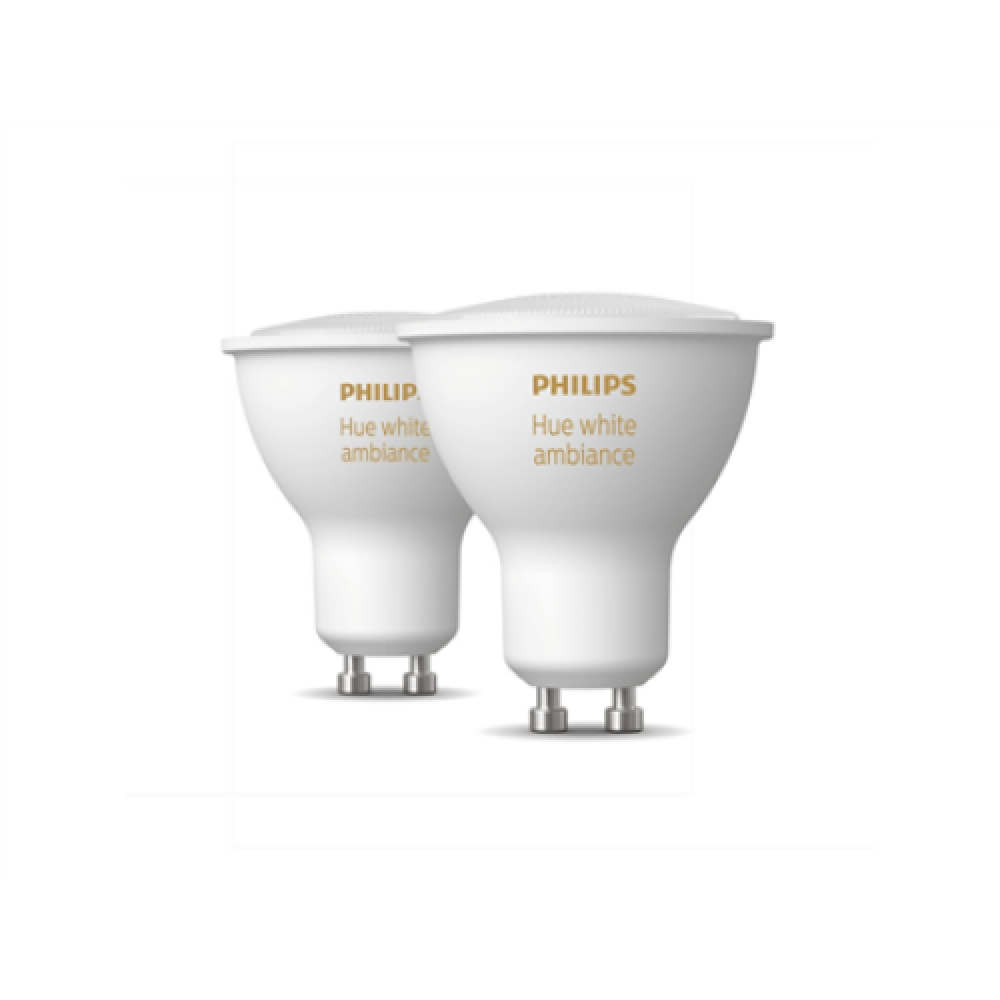 Hue WA 4.3W GU10, 2pcs pack , GU10 , 4.3 W , Warm White 2200-6500K , Bluetooth and Zigbee