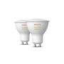 Hue WA 4.3W GU10, 2pcs pack , GU10 , 4.3 W , Warm White 2200-6500K , Bluetooth and Zigbee