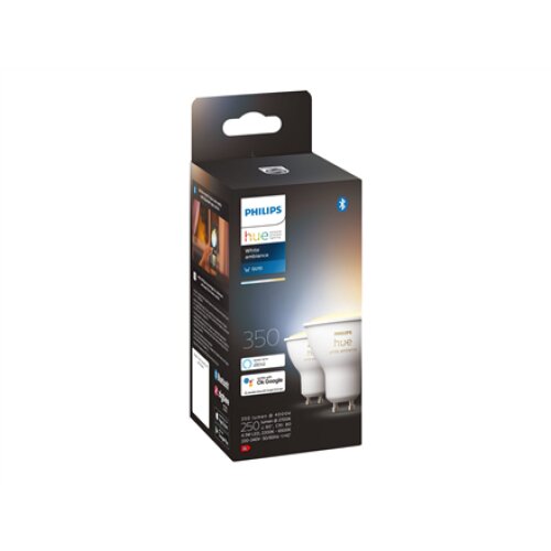 Hue WA 4.3W GU10, 2pcs pack , GU10 , 4.3 W , Warm White 2200-6500K , Bluetooth and Zigbee