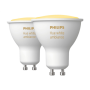 Hue WA 4.3W GU10, 2pcs pack , GU10 , 4.3 W , Warm White 2200-6500K , Bluetooth and Zigbee