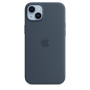 Apple 14 Plus Silicone Case with MagSafe Storm Blue