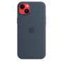Apple 14 Plus Silicone Case with MagSafe Storm Blue