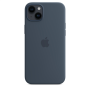 Apple 14 Plus Silicone Case with MagSafe Storm Blue