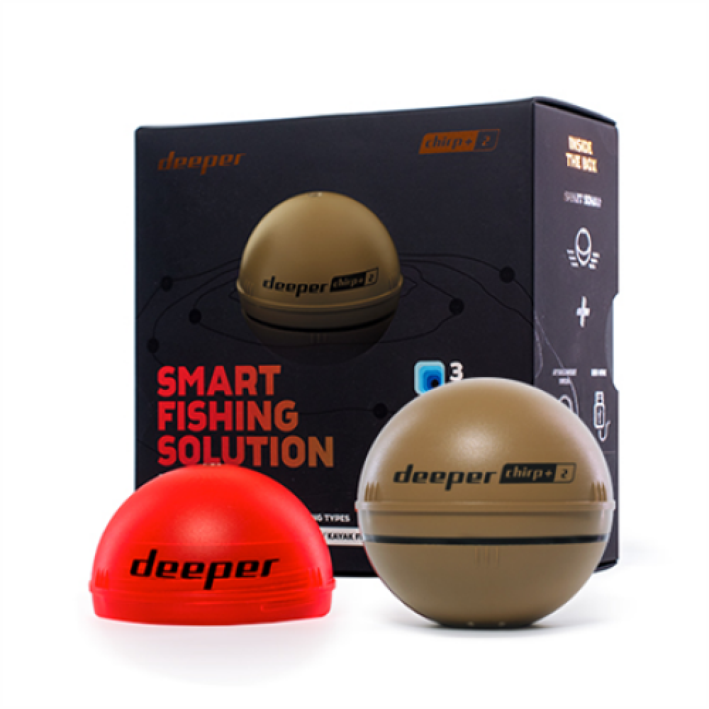 Deeper Smart Sonar CHIRP+2 with Extender (Shore kit) Sonar Sand/Black Wireless