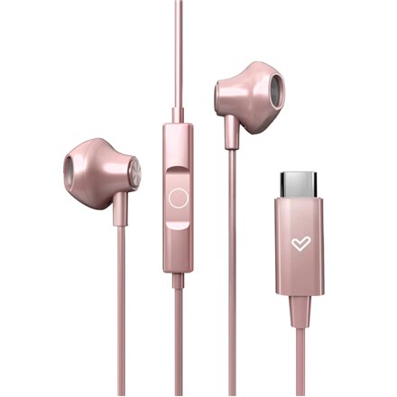 Energy Sistem Wired Earphones , EasyPods Type C , Built-in microphone , USB-C , Rose Gold