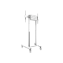 Neomounts Floor stand , FL55-875WH1 TV trolley , Adjustable Height , 55-100 , Maximum weight (capacity) 110 kg , White