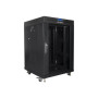 Lanberg , Rack cabinet 19 free-standing 15U/600x600 (flat pack) with glass door, LCD , FF01-6615-12BL , Black