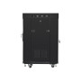 Lanberg , Rack cabinet 19 free-standing 15U/600x600 (flat pack) with glass door, LCD , FF01-6615-12BL , Black