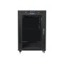 Lanberg , Rack cabinet 19 free-standing 15U/600x600 (flat pack) with glass door, LCD , FF01-6615-12BL , Black