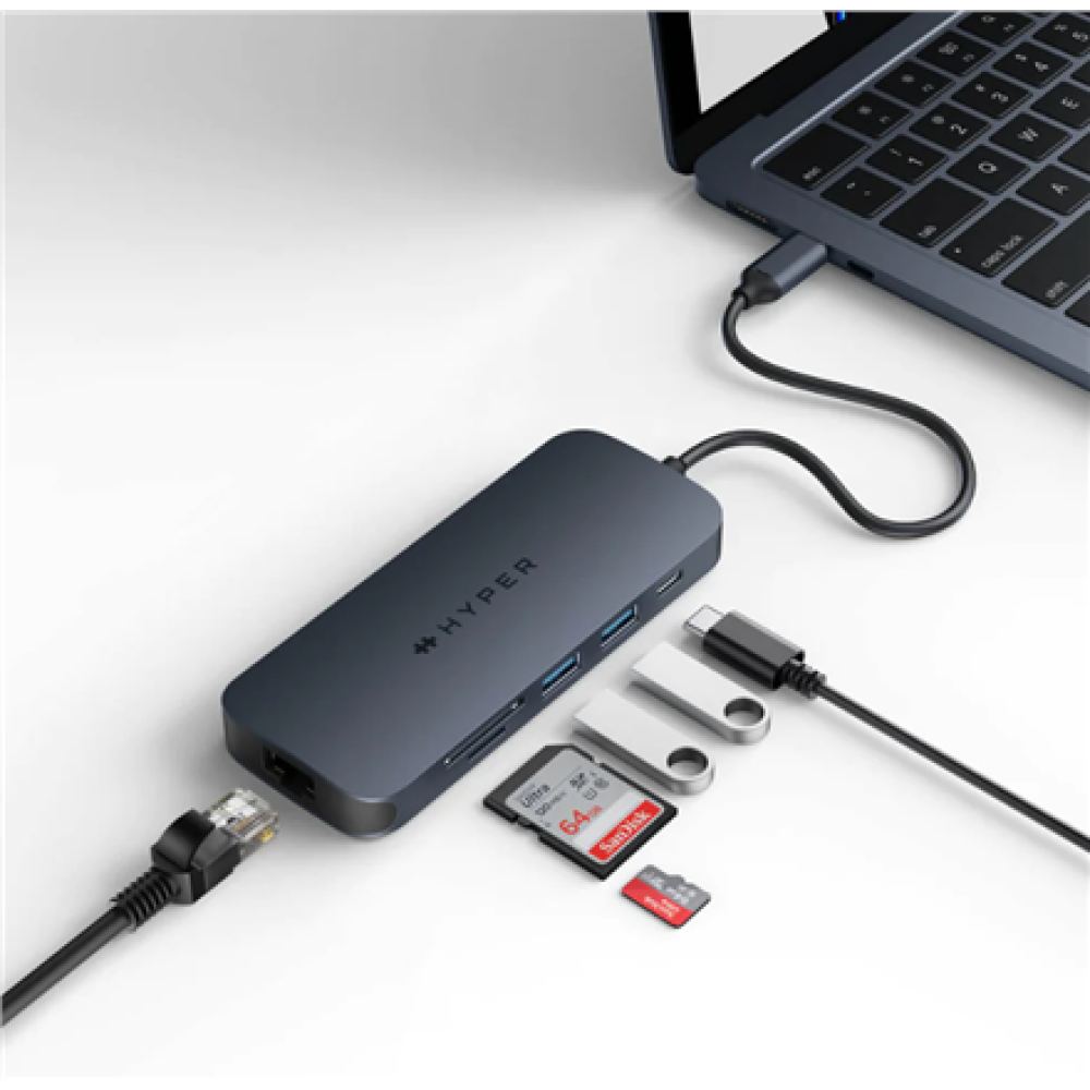 Hyper , HyperDrive Next 8 Port USB-C Hub, 140W , Ethernet LAN (RJ-45) ports 1 , HDMI ports quantity 1