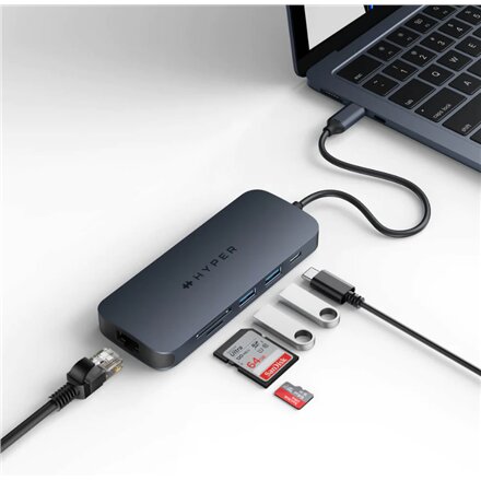 Hyper , HyperDrive Next 8 Port USB-C Hub, 140W , Ethernet LAN (RJ-45) ports 1 , HDMI ports quantity 1