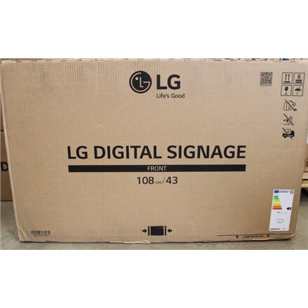 SALE OUT. SALE OUT. LG 43UH7J-H 43“ 3840x2160/700cd/m2/16:9/8ms/ HDMI DP Audio , LG , 43UH7J-H , 43 , Landscape/Portrait , 24/7 , WebOS , Wi-Fi , DAMAGED PACKAGING, UNPACKED, USED, SCRATCHED ON BACK , 700 cd/m² , 8 ms , 178 ° , 178 °
