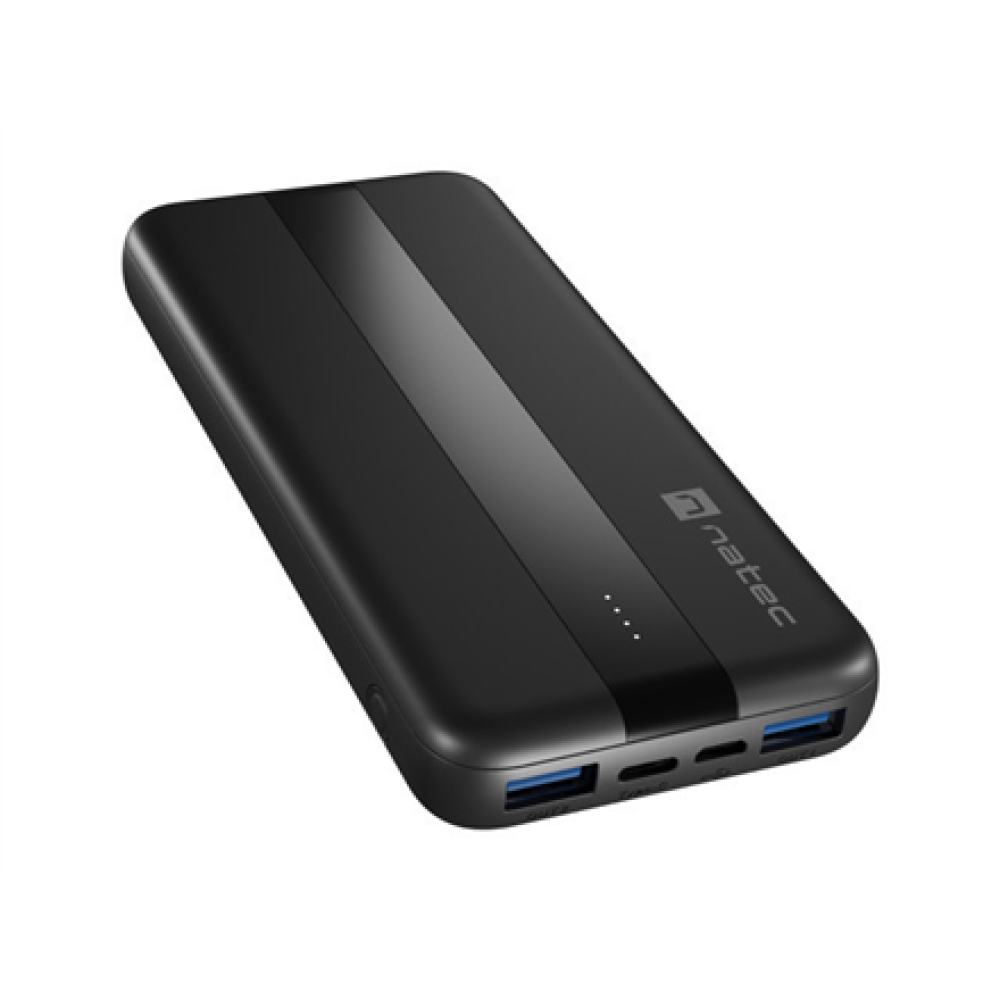 Natec Powerbank Trevi Slim Q V2 10000MAH 2X USB-A Cable