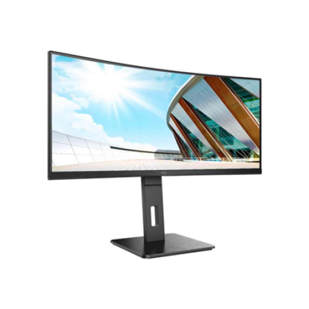 AOC , Curved Monitor , CU34P2A , 34 , VA , 21:9 , 100 Hz , 1 ms , 3440 × 1440 , 300 cd/m² , Headphone out (3.5mm) , HDMI ports quantity HDMI x 2 , Black , Warranty 36 month(s)