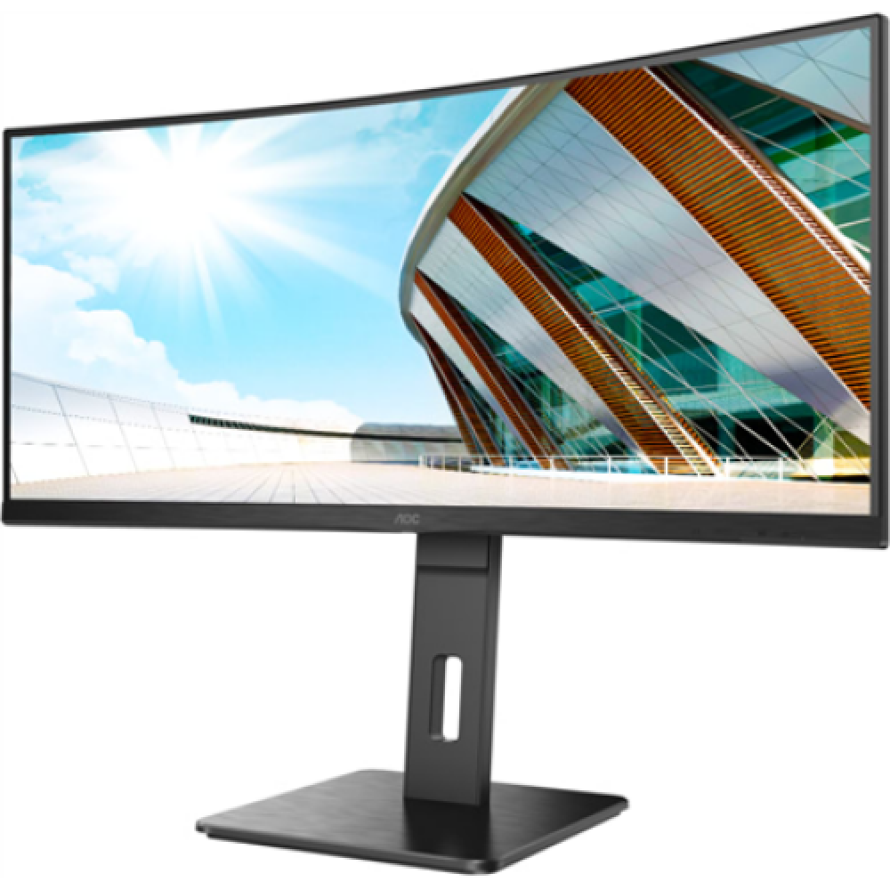 AOC , Curved Monitor , CU34P2A , 34 , VA , 21:9 , 100 Hz , 1 ms , 3440 × 1440 , 300 cd/m² , Headphone out (3.5mm) , HDMI ports quantity HDMI x 2 , Black , Warranty 36 month(s)