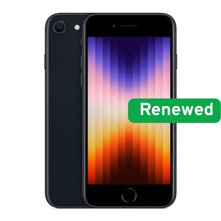 Apple Renewed Grade C , Apple iPhone SE (2020) , Black , 4.7 , Retina HD , A13 Bionic , 3 GB , 64 GB , iOS