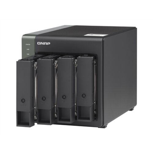 QNAP , 4-Bay QTS NAS , TS-431X3-4G , Up to 4 HDD/SSD Hot-Swap , AnnapurnaLabs Alpine , AL314 Quad-Core , Processor frequency 1.7 GHz , 4 GB , DDR3L