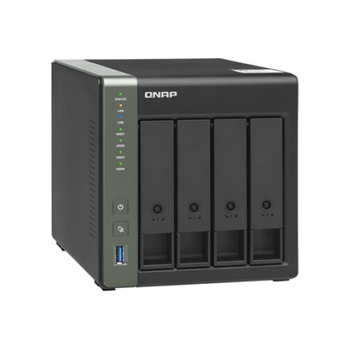 QNAP , 4-Bay QTS NAS , TS-431X3-4G , Up to 4 HDD/SSD Hot-Swap , AnnapurnaLabs Alpine , AL314 Quad-Core , Processor frequency 1.7 GHz , 4 GB , DDR3L