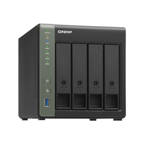 QNAP , 4-Bay QTS NAS , TS-431X3-4G , Up to 4 HDD/SSD Hot-Swap , AnnapurnaLabs Alpine , AL314 Quad-Core , Processor frequency 1.7 GHz , 4 GB , DDR3L