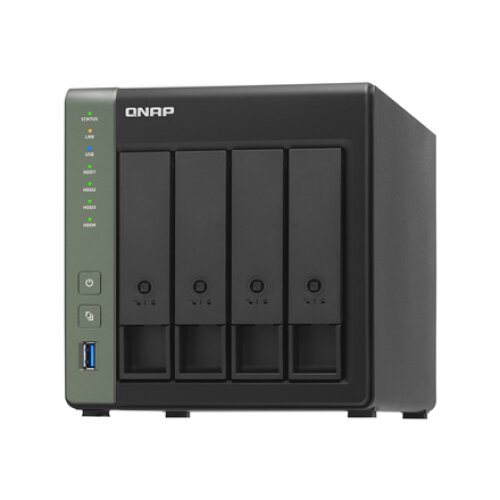 QNAP , 4-Bay QTS NAS , TS-431X3-4G , Up to 4 HDD/SSD Hot-Swap , AnnapurnaLabs Alpine , AL314 Quad-Core , Processor frequency 1.7 GHz , 4 GB , DDR3L