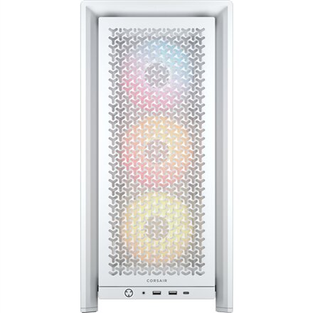 Corsair PC Case , Frame 4000D RS ARGB Modular , Mid-Tower , White