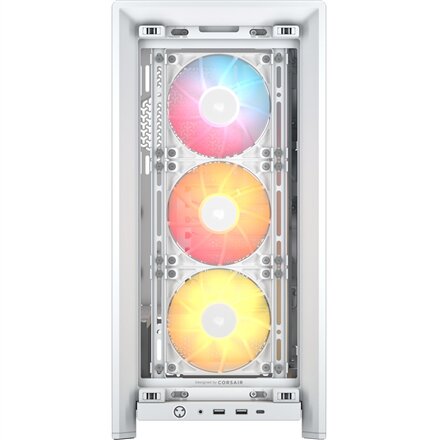 Corsair PC Case , Frame 4000D RS ARGB Modular , Mid-Tower , White