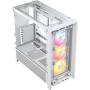 Corsair PC Case , Frame 4000D RS ARGB Modular , White , Mid-Tower , Power supply included No