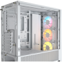 Corsair PC Case , Frame 4000D RS ARGB Modular , White , Mid-Tower , Power supply included No