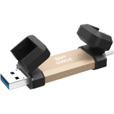 Silicon Power DS72 , 500 GB , USB Type-A/USB Type-C 3.2 Gen 2 , Gold