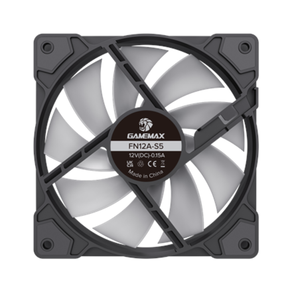 Gamemax Case Fan , FN12A-S5 , Black