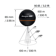 Deeper , Smart Sonar PRO+2 , Sonar , Wi-Fi , Black
