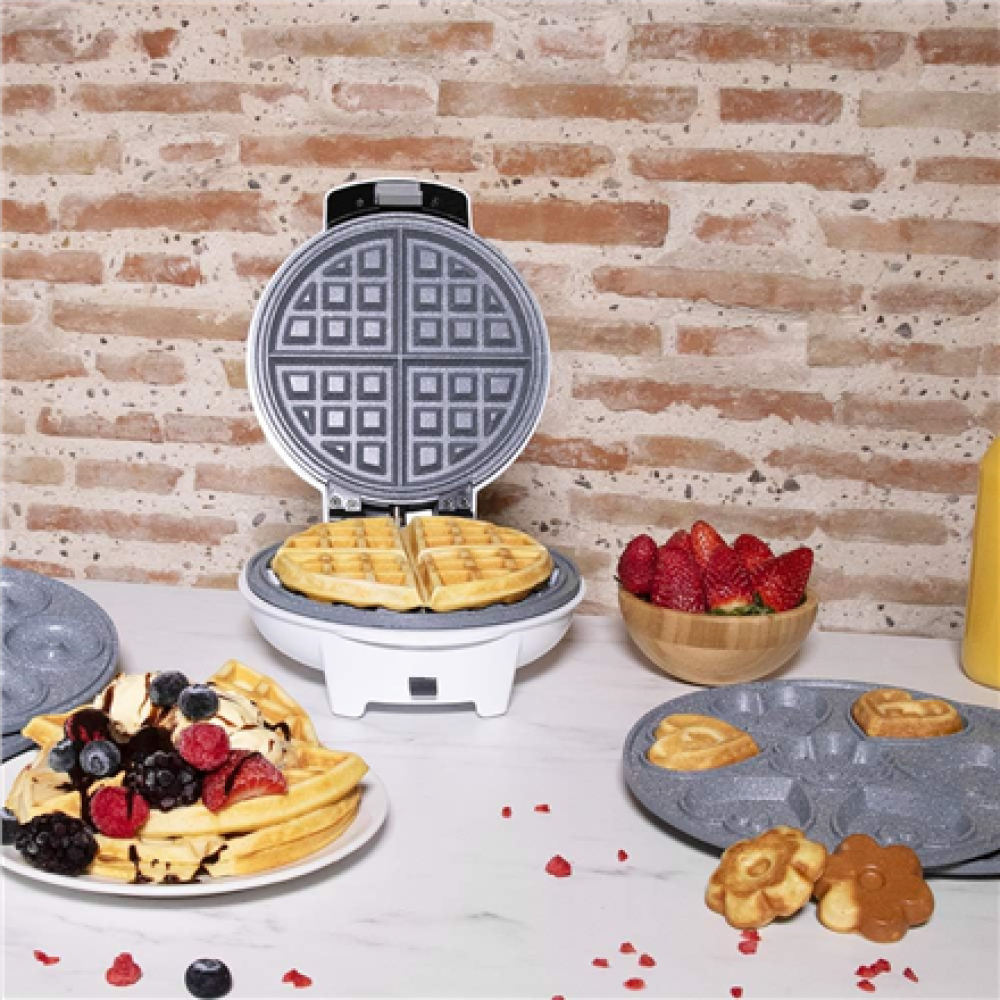 Cecotec Waffle Maker , Fun Gofrestone 3in1 , 700 W , Number of pastry 3 , Waffle/Muffin/Donut , White