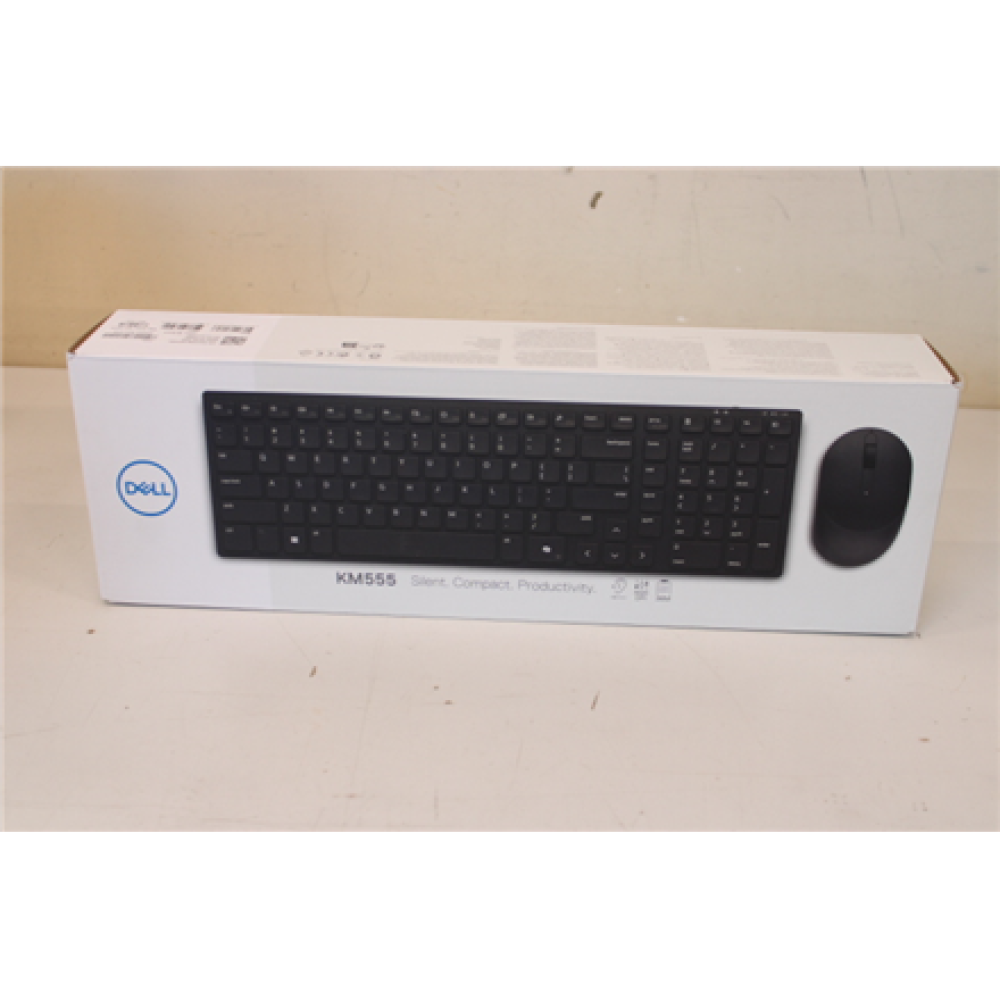 SALE OUT. Dell Silent Keyboard and Mouse - KM555 - Estonian (QWERTY) , Dell , Silent Keyboard and Mouse , KM555 , Keyboard and Mouse Set , Wireless , Estonian (QWERTY) , UNPACKED , Black , 2.4 GHz, Bluetooth 5.1 , Wireless connection