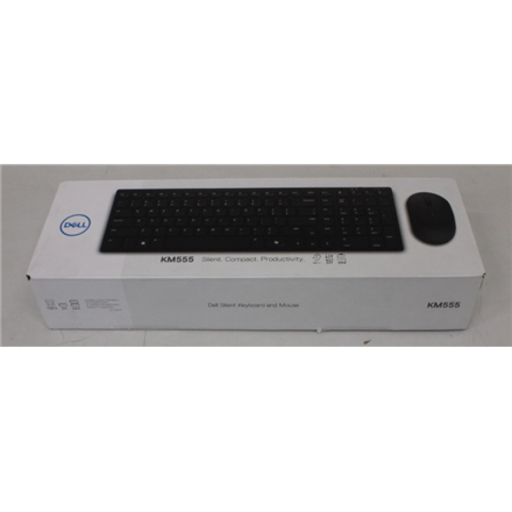 SALE OUT. Dell Silent Keyboard and Mouse - KM555 - Estonian (QWERTY) , Dell , Silent Keyboard and Mouse , KM555 , Keyboard and Mouse Set , Wireless , Estonian (QWERTY) , UNPACKED , Black , 2.4 GHz, Bluetooth 5.1 , Wireless connection