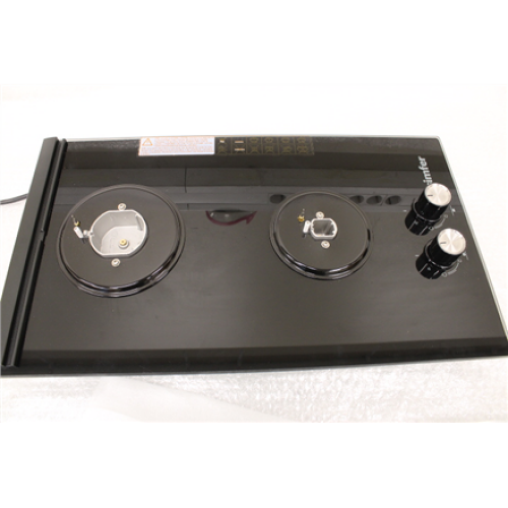 SALE OUT. Simfer , H3.201.TGRSP , Hob , Gas on glass , Number of burners/cooking zones 2 , Mechanical , Inox/Black , REFURBISHED, NO ORIGINAL PACKAGING