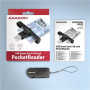 AXAGON Foldable pocket USB-A contact Smart/ID card reader , CRE-SMPA