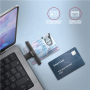 AXAGON Foldable pocket USB-A contact Smart/ID card reader , CRE-SMPA