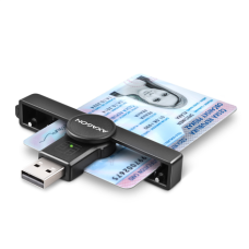 AXAGON Foldable pocket USB-A contact Smart/ID card reader , CRE-SMPA