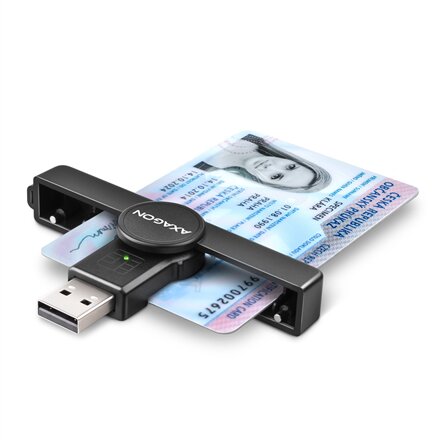 AXAGON Foldable pocket USB-A contact Smart/ID card reader , CRE-SMPA