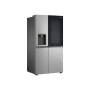 LG Refrigerator , GSGV81PYLL , Energy efficiency class E , Free standing , Side by side , Height 179 cm , Fridge net capacity 416 L , Freezer net capacity 219 L , Display , 36 dB , Silver