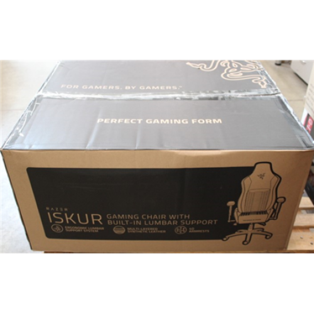 SALE OUT. azer Iskur Ergonomic Gaming Chair PVC Leather; Metal; Plywood , Black/Green , UNPACKED, USED, SCRATCHED LIFTING MACHANIZM , Razer Iskur Ergonomic Gaming Chair PVC Leather; Metal; Plywood , Black/Green , UNPACKED, USED, SCRATCHED LIFTING MACHANIZ