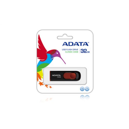 ADATA , C008 , 32 GB , USB Type-A , Black/Red