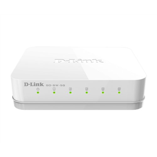 D-Link , Switch , GO-SW-5G/E , Unmanaged , Desktop , Gigabit Ethernet (copper) ports quantity 5 , Power supply type External
