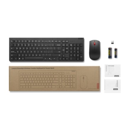 Lenovo Essential Wireless Combo Keyboard & Mouse Gen2 , Keyboard and Mouse Set , Wireless , Mouse included , Lithuanian , Black