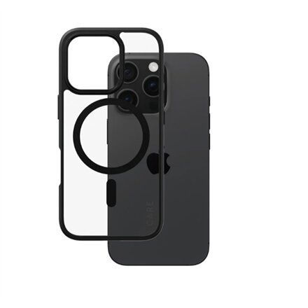 CARE Flagship Case , Back cover , Apple , iPhone 16 PRO , Recycled plastic , Black , MagSafe